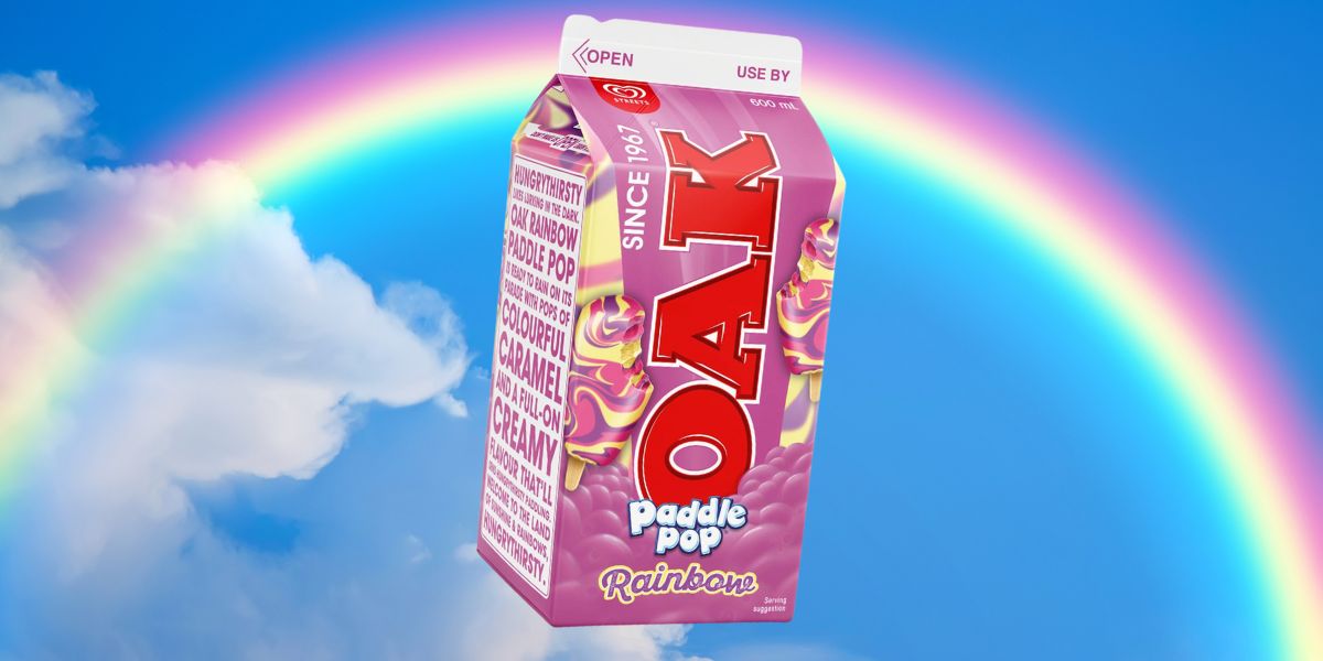 用 OAK 的 Rainbow Paddle Pop 口味向彩虹的颜色问好！